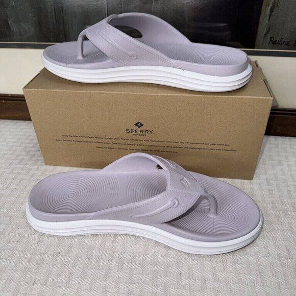 Sperry Women's Lavender Flip Flop Sandals Lightweight Comfort Foam Sole Size 7 - Picture 2 of 8